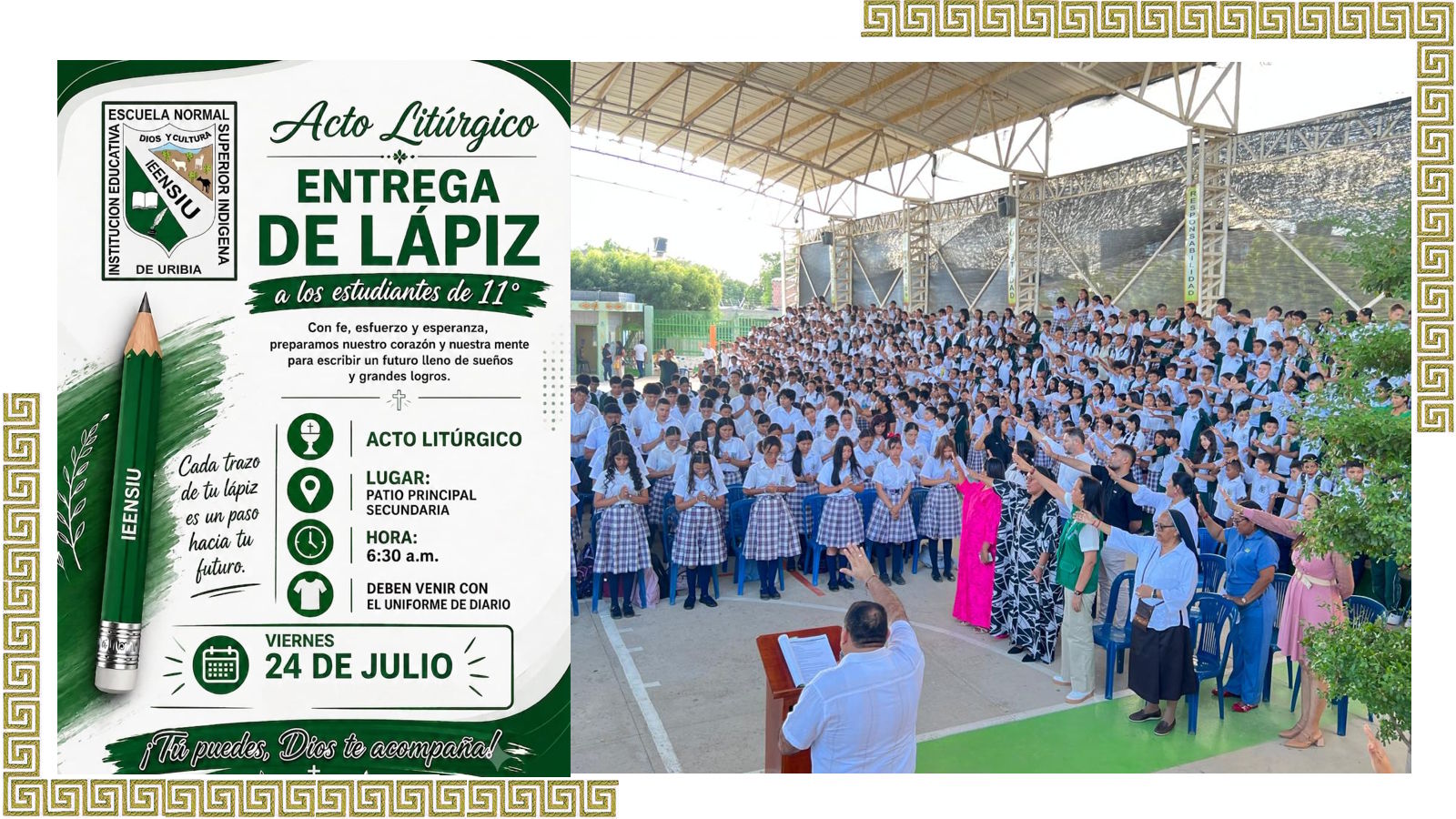 La IEENSIU acompaña con fe y esperanza a sus estudiantes de grado undécimo rumbo a las Pruebas Saber 11